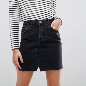ASOS Denim Pelmet Skirt in Washed Black - NWT